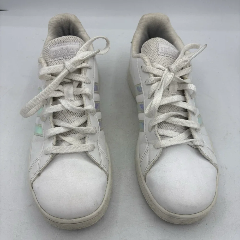 Adidas‎ Shoes Womens Size 5 Grand Court Sneakers Iridescent White
